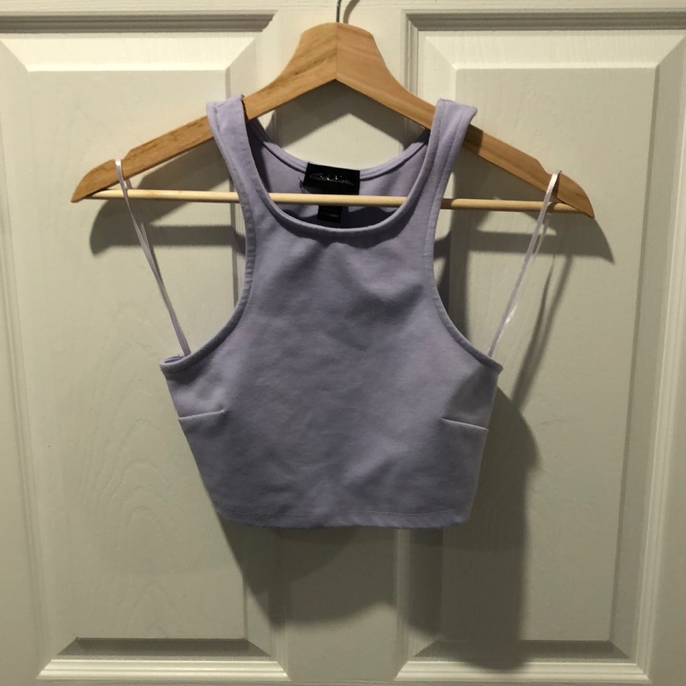 Purple crop top size Xs